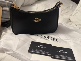 Coach Black Leather Shoulder Bag