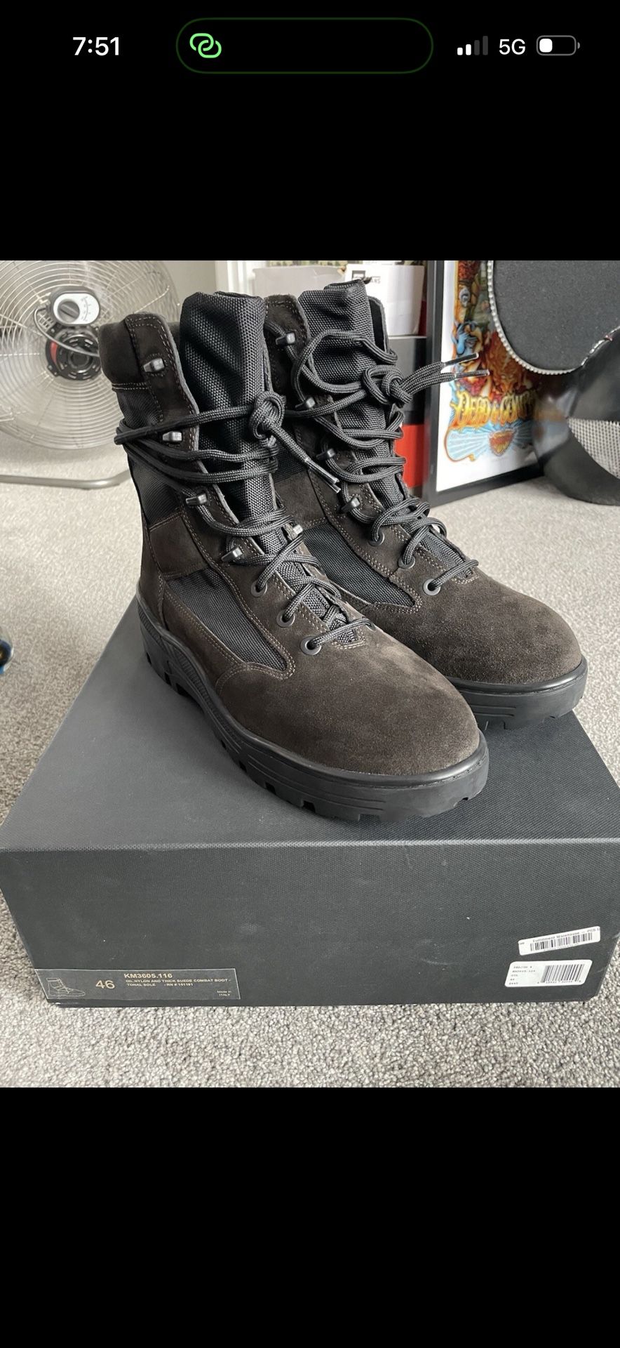 Yeezy Season 4 Combat Boot - OIL - - DEADSTOCK - size 46