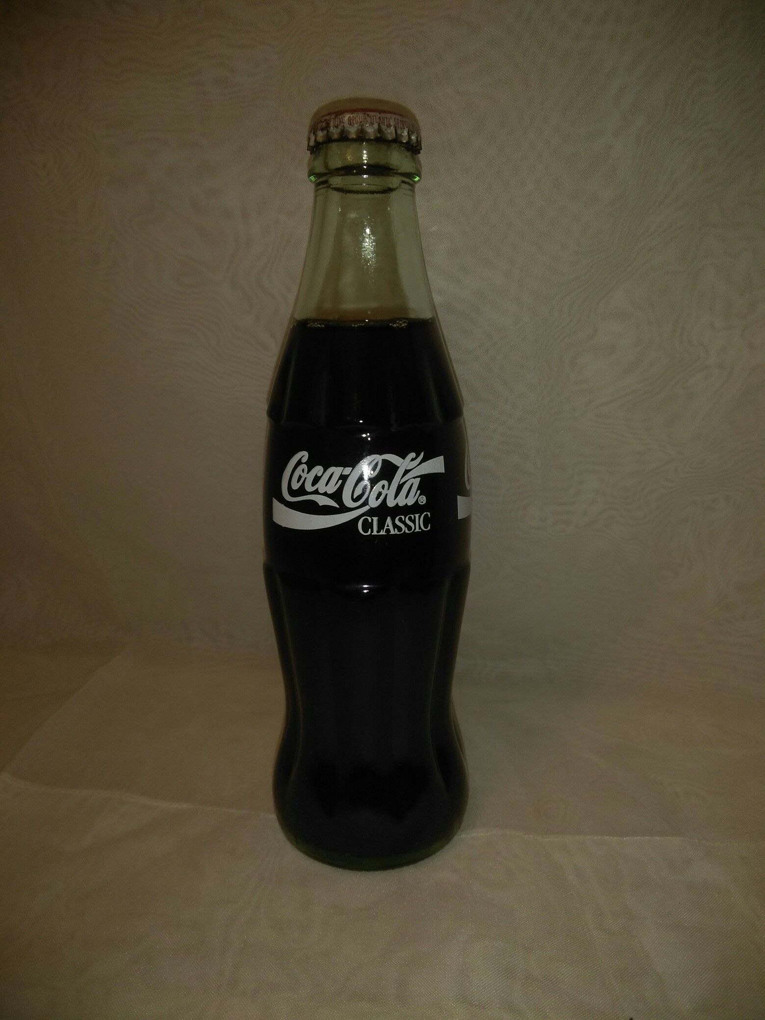 Coca Cola Classic 1992 White Label 8oz Glass Collectible 1992-1423