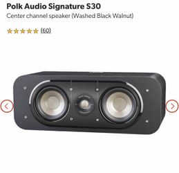 Polk Signature S30 Center Channel Speaker