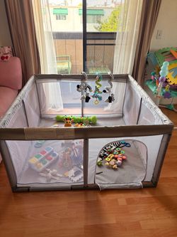 Play pen with Baby Toys LOT