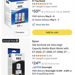 Epson 502 Printer Ink
