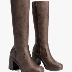 Brown Heel Boots 