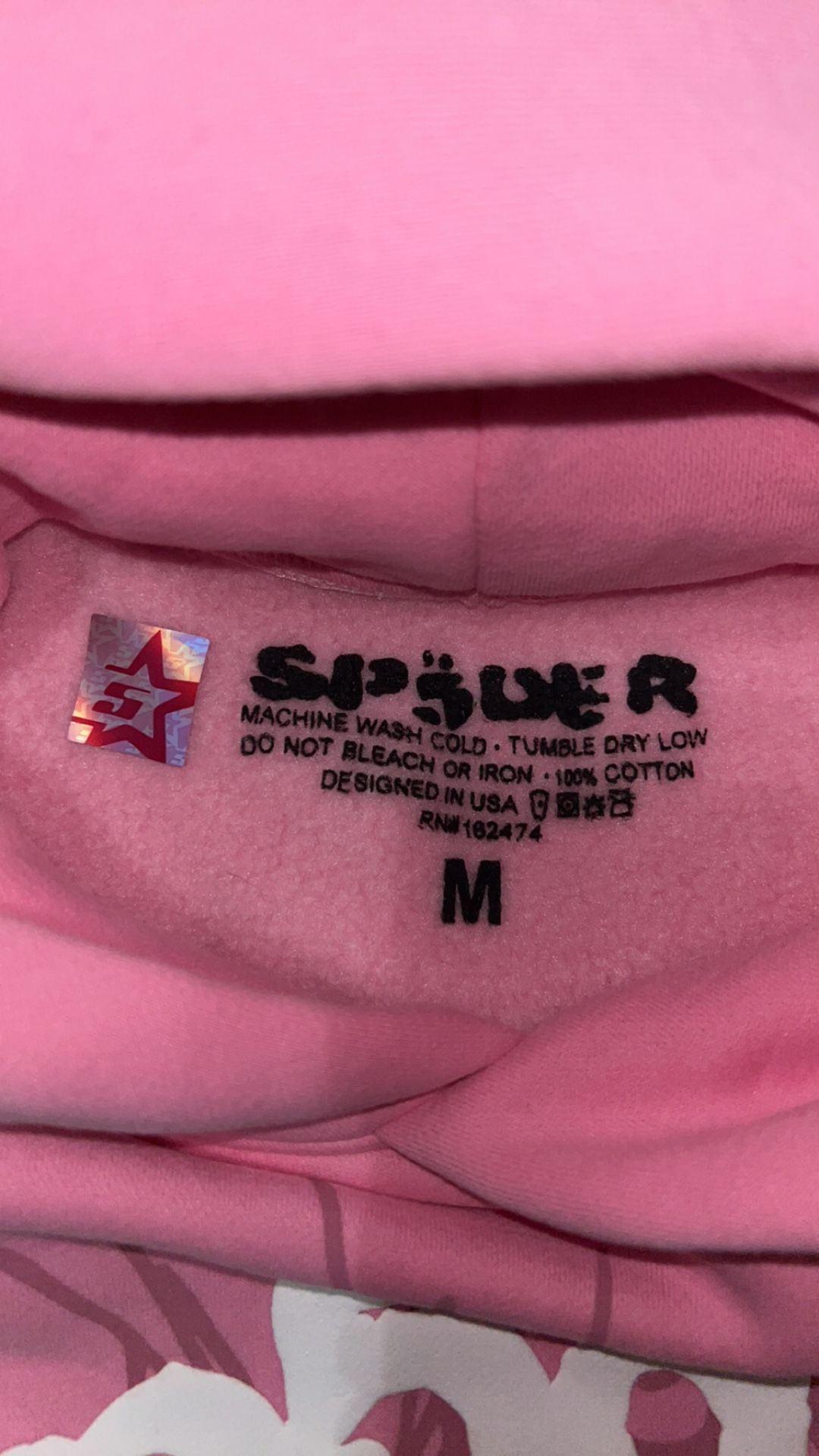 Pink Sp5der Og Web Hoodie 