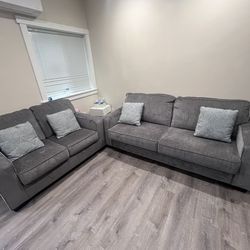 Nice Gray Sofa and Loveseat Set