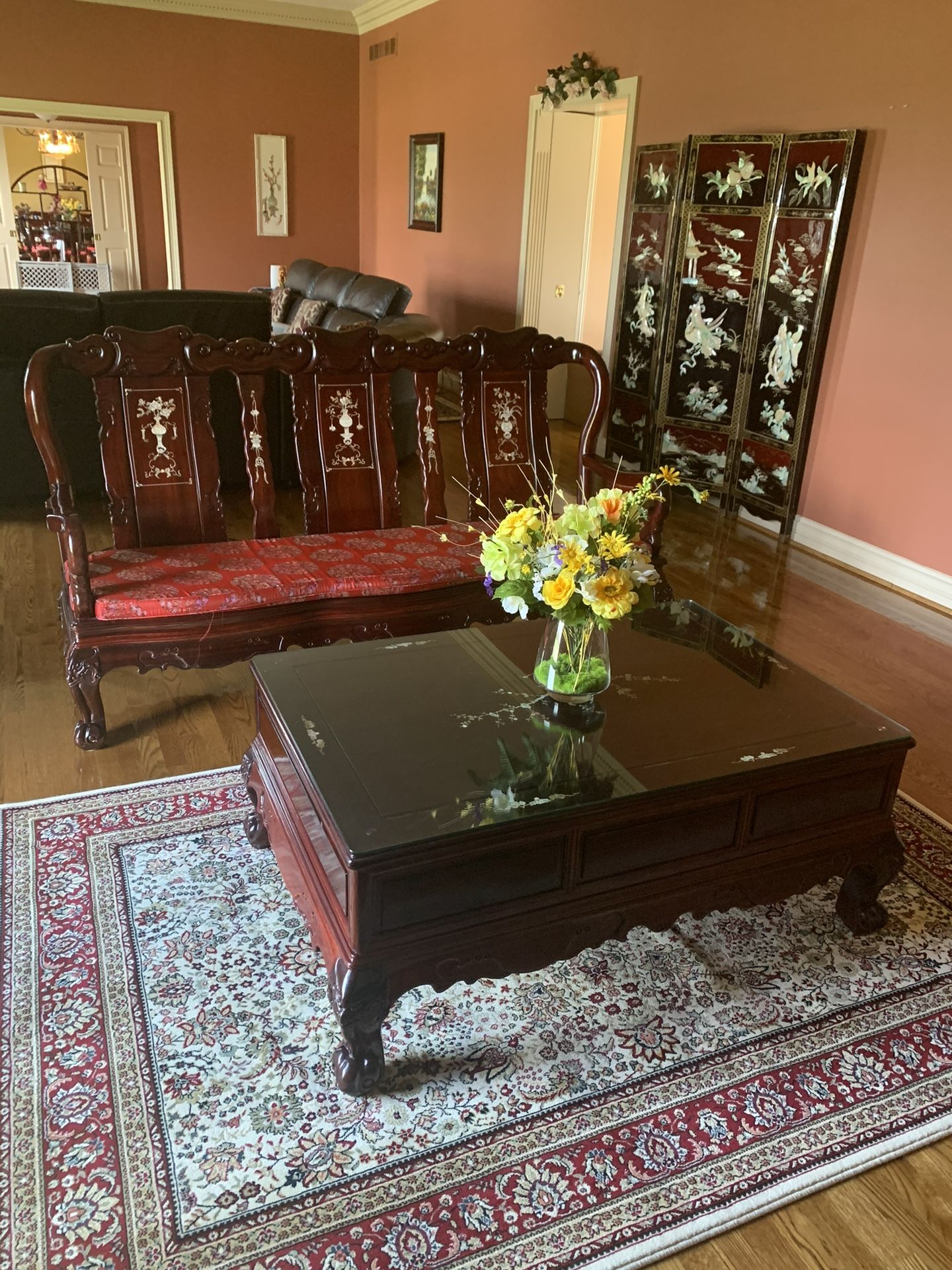 Royal Palace Solid Rosewood Living Room Set