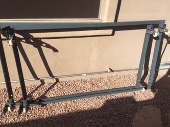 Metal bed frames on wheels