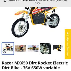 razor Mx 650 Electric