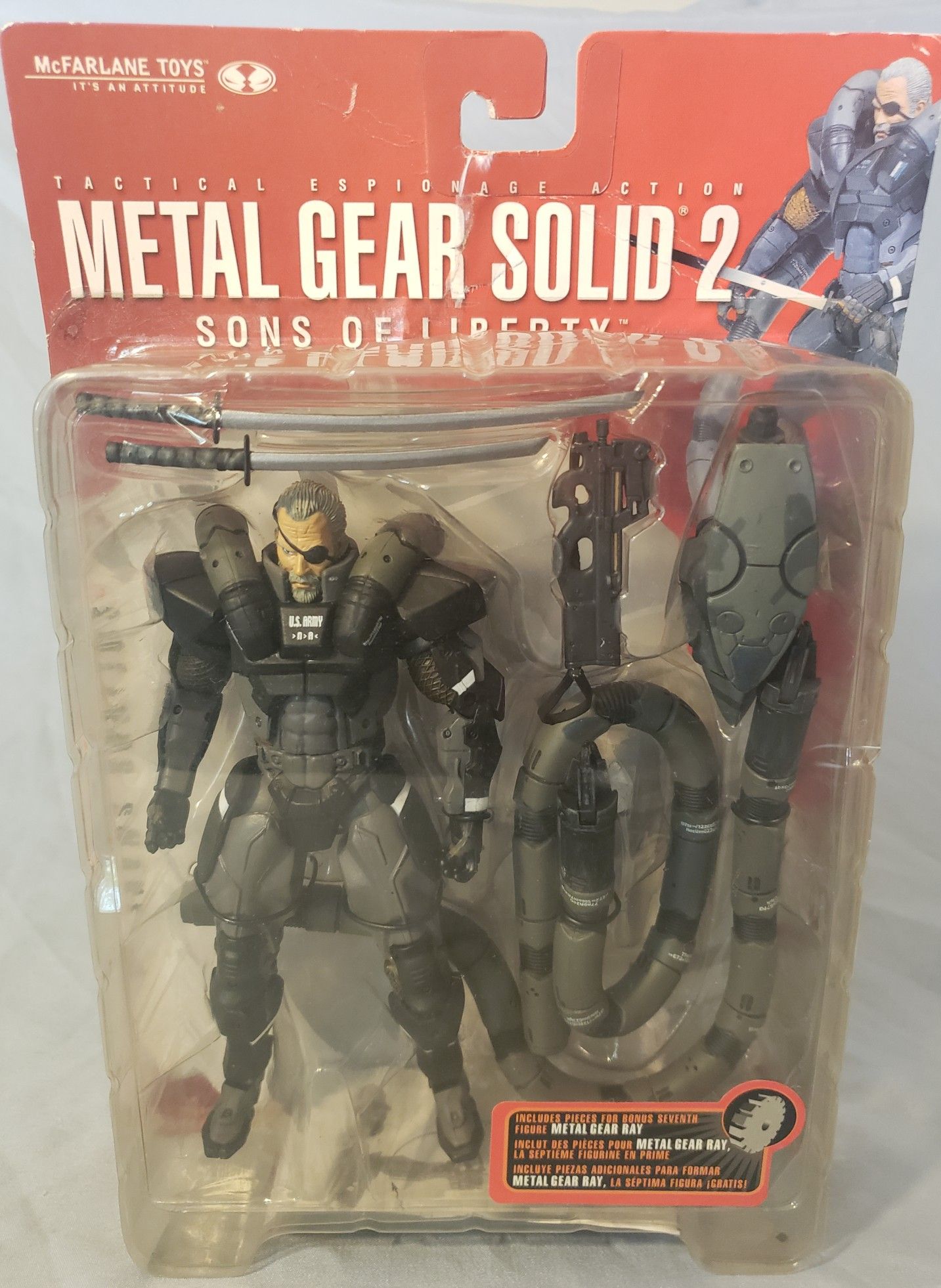 McFarlane Toys Metal Gear Solid 2 Sons of Liberty SOLIDUS SNAKE Figure RARE NEW