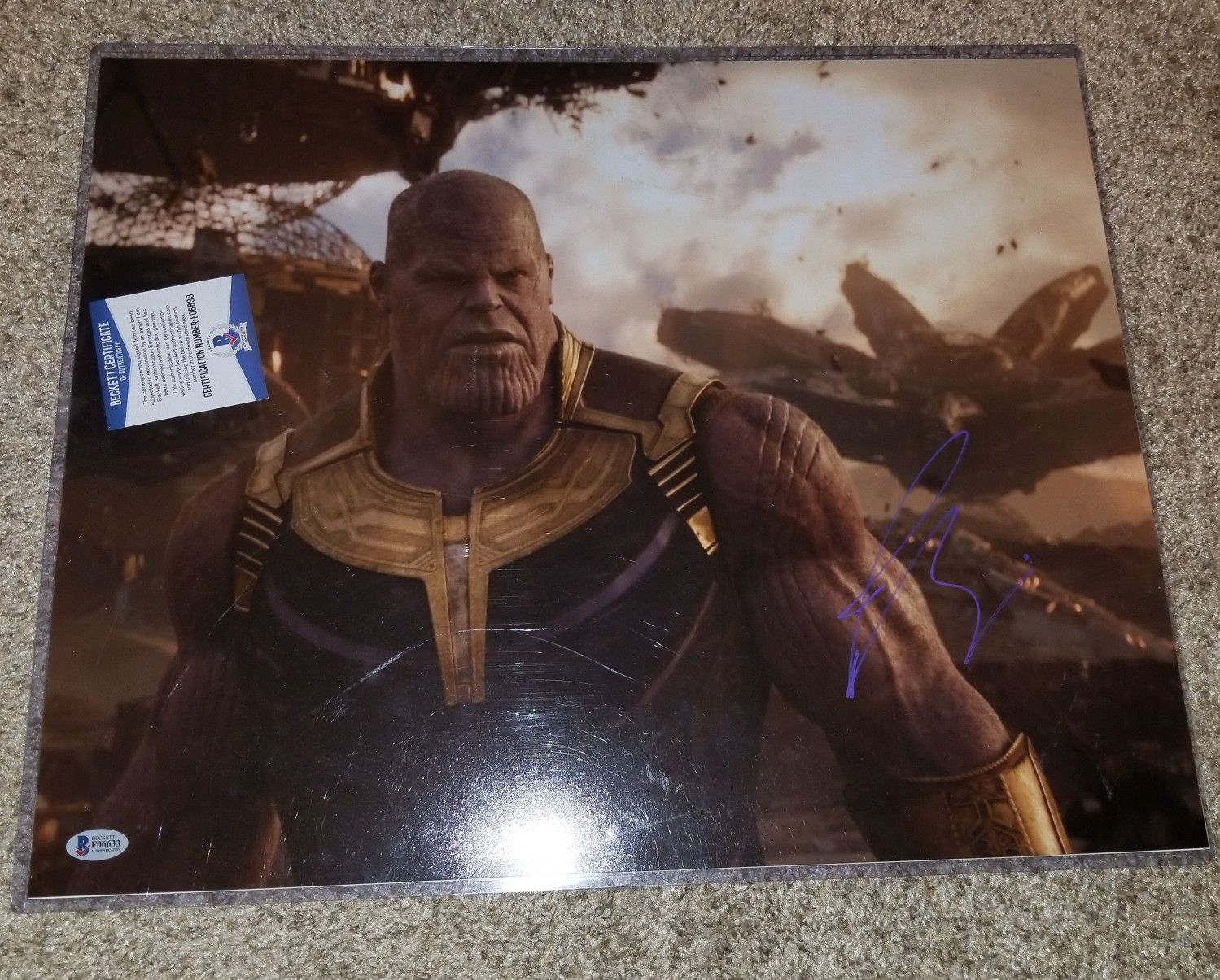 Thanos-16x20 Signed by Josh Brolin