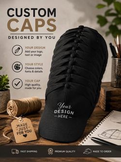 $50!! FIRM A Lot of Brand new black baseball caps.