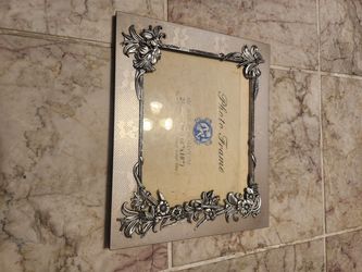 Metal picture frame.