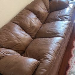 Ashley’s Italian Leather Couch Set & Coffee Table 