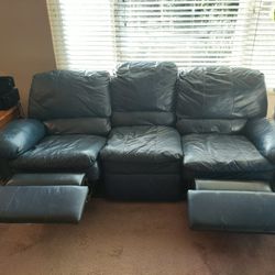 Navy Recliner Sofa