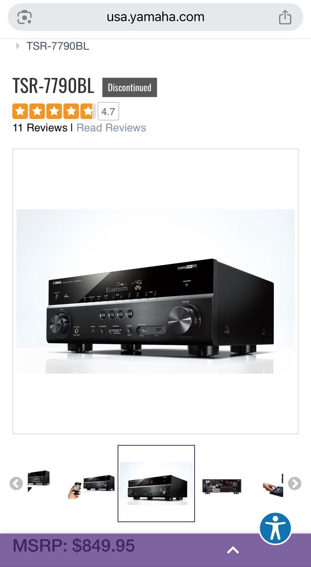 Yamaha Receiver TSR-7790