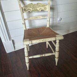 Antique Hitchcock Eagle Back Chair Ivory