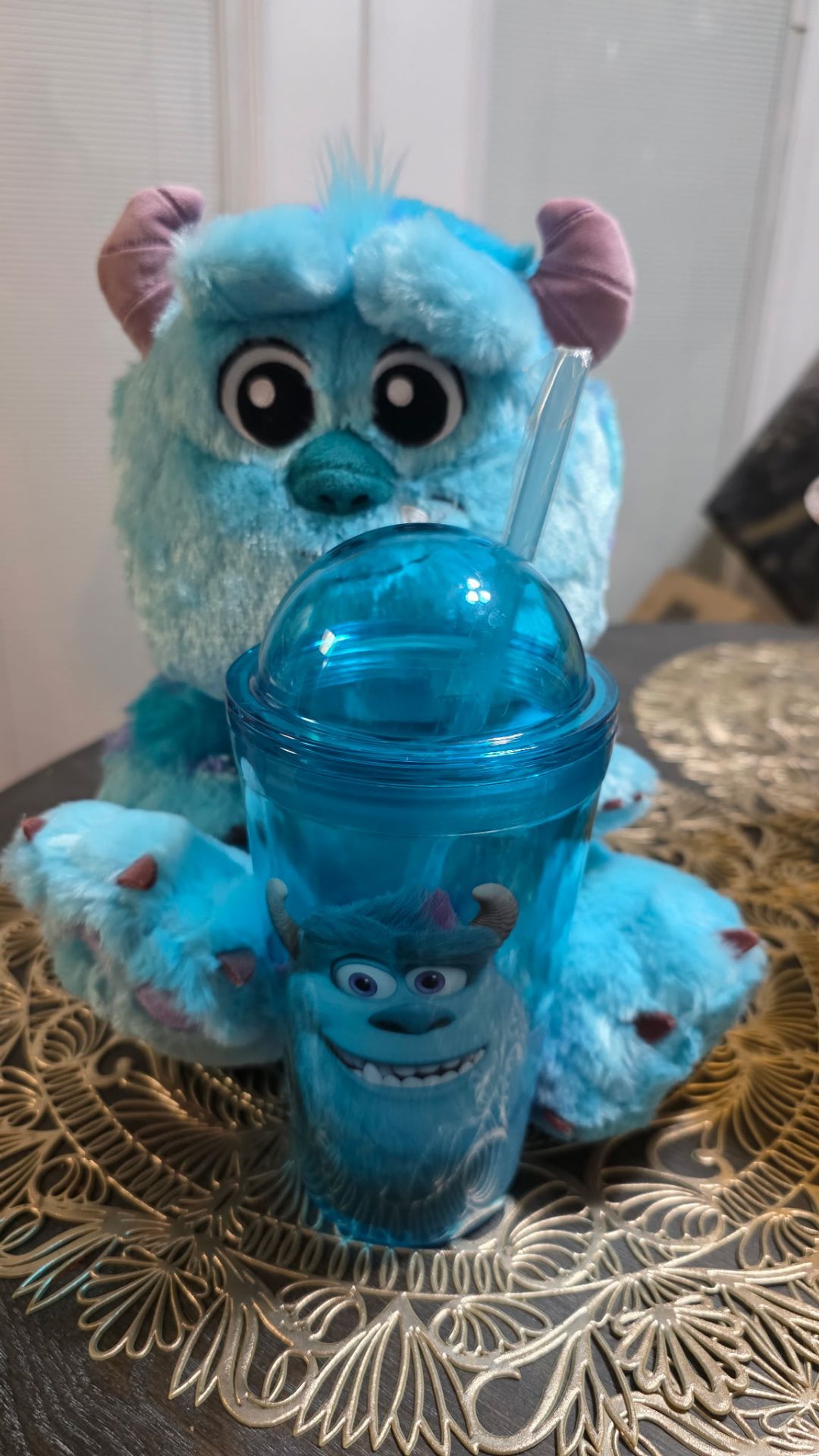 Disney Sully stuffed animal and cup new monster inc.