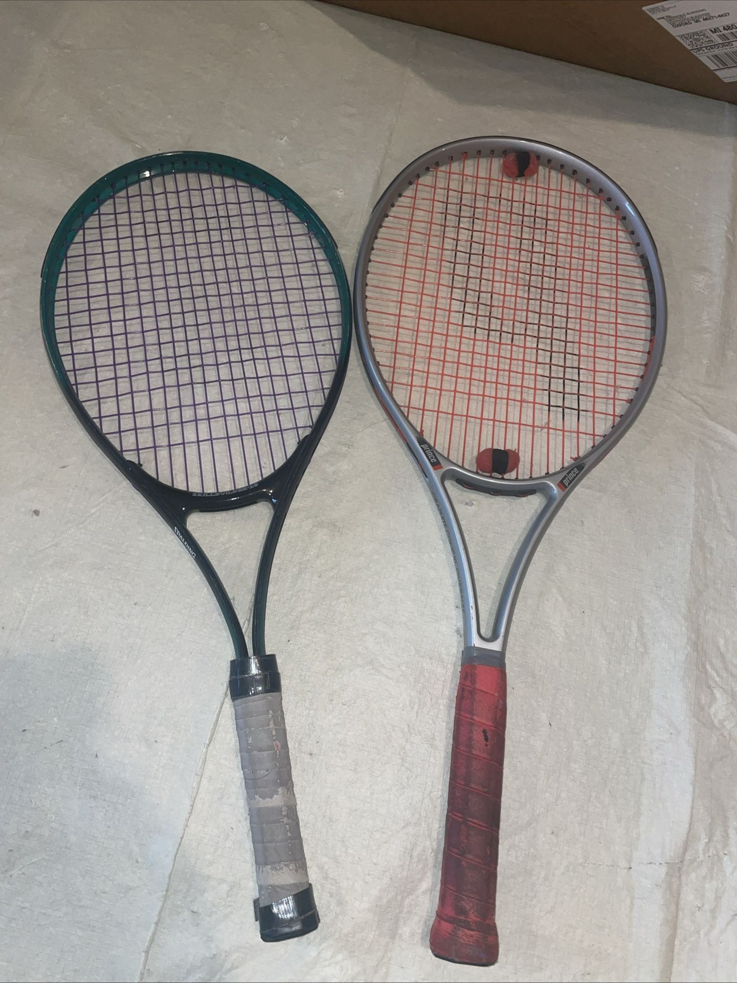 2 Prince & Spalding Graphite Skill Builder 25 Tennis Racquet Euc