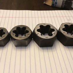 THREAD CHASING DIES HEXAGON  1-3/4” 10NC  1-7/8” 9NC   2-1”” 8NC  Great For Repair Of Column Anchor Bolt Threads