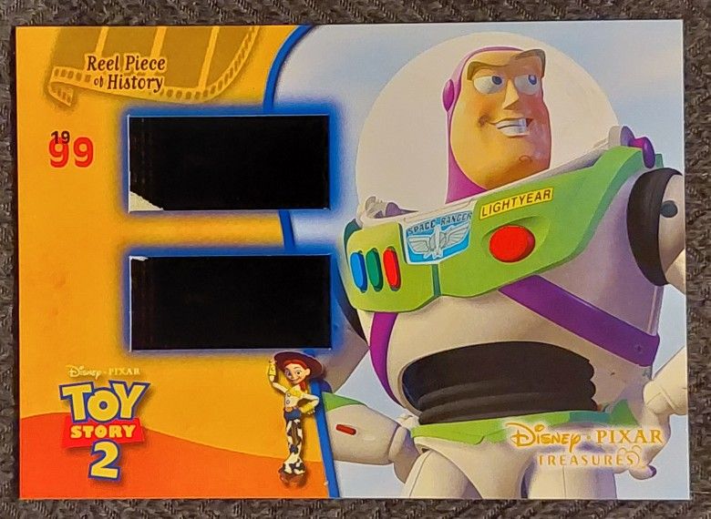 2004 Upper Deck Disney Pixar Treasures Toy Story 2 Buzz Lightyear Reel Piece Of History Film Cell Card - Limited Edition - Light Year Movie - Rare