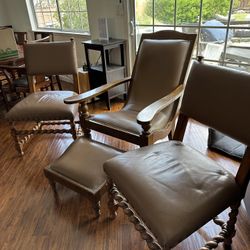 3 Chairs & matching Ottoman