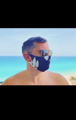 Neoprene Black and White Face Mask