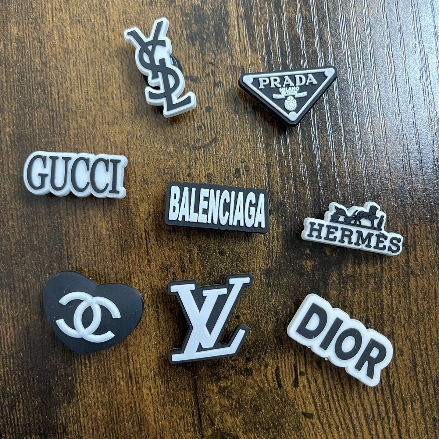dior charms for crocs louis vuitton,chanel
