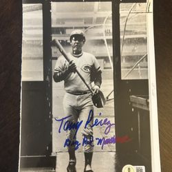 Rare, Vintage Original AP Wire Photo Tony Perez Signed. Negotiable 
