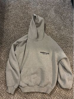 Fear of God Essentials Gray Hoodie Men Pullover Small Long Sleeve