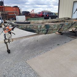 1971 16' John Boat With 90s Trailer 