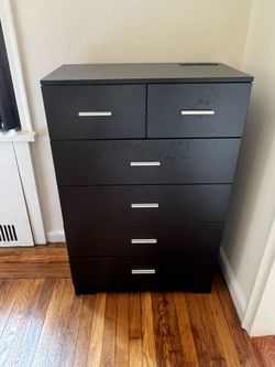 Black 6 Drawer Dresser