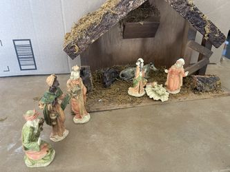 Vintage Christmas Village & Nativity