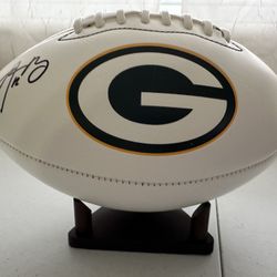 AARON RODGERS SIGNED GREEN BAY PACKERS FULL SIZE FOOTBALL AUTOGRAPED W/COA 863