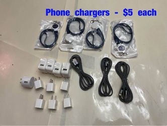 Phone  chargers  -  $5  each