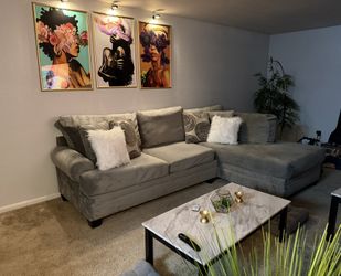Two Piece Gray Sectional