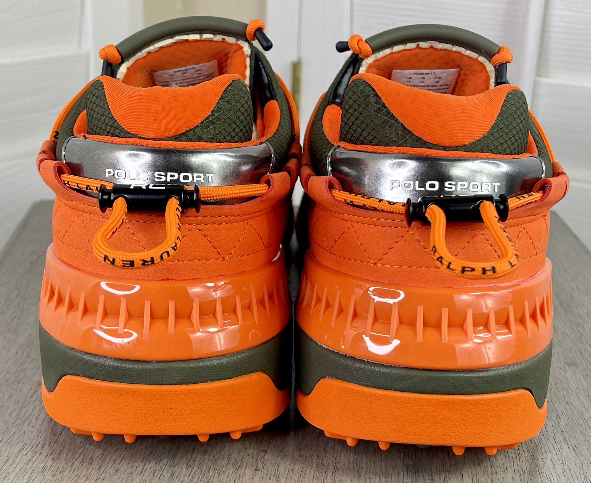 Polo Ralph Lauren PS200 Olive Green/Orange Polo Sport Shoes 