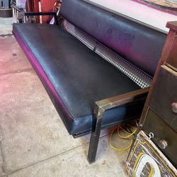 Large industrial Leather Sofa Bench