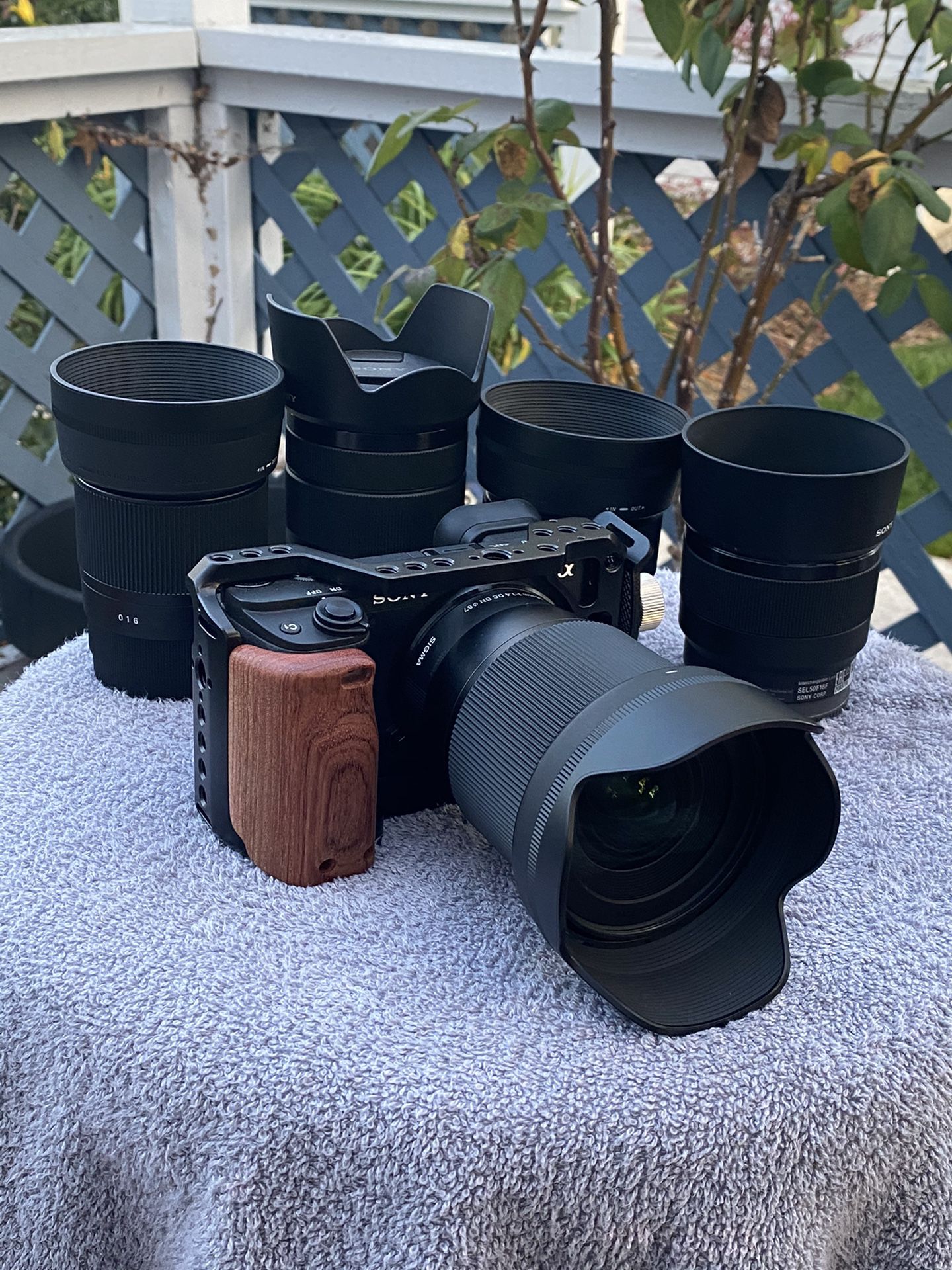Sony A6400 with 5 lenses and tons of extras.