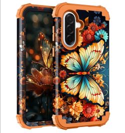 Hocase for Samsung Galaxy A57 5G Case, Butterfly in Orange