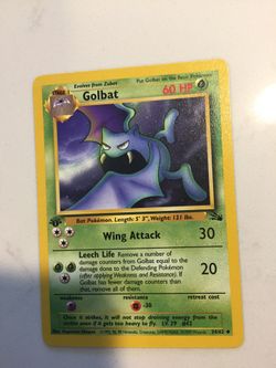 Rare Golbat 1st Edition Pokemon Card