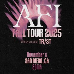 AFI with TR/ST at SOMA November 5th | 2 Tickets