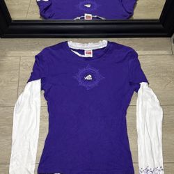 Y2K 2000s Kids / Youth Nike Floral Character Long Sleeve Shirt 