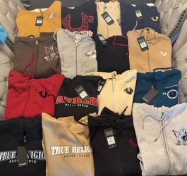 Mens Xl and L True Religion hoodies
