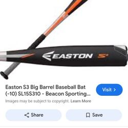 Easton Size 31'__ BARREL   2 5/8__ -10  
