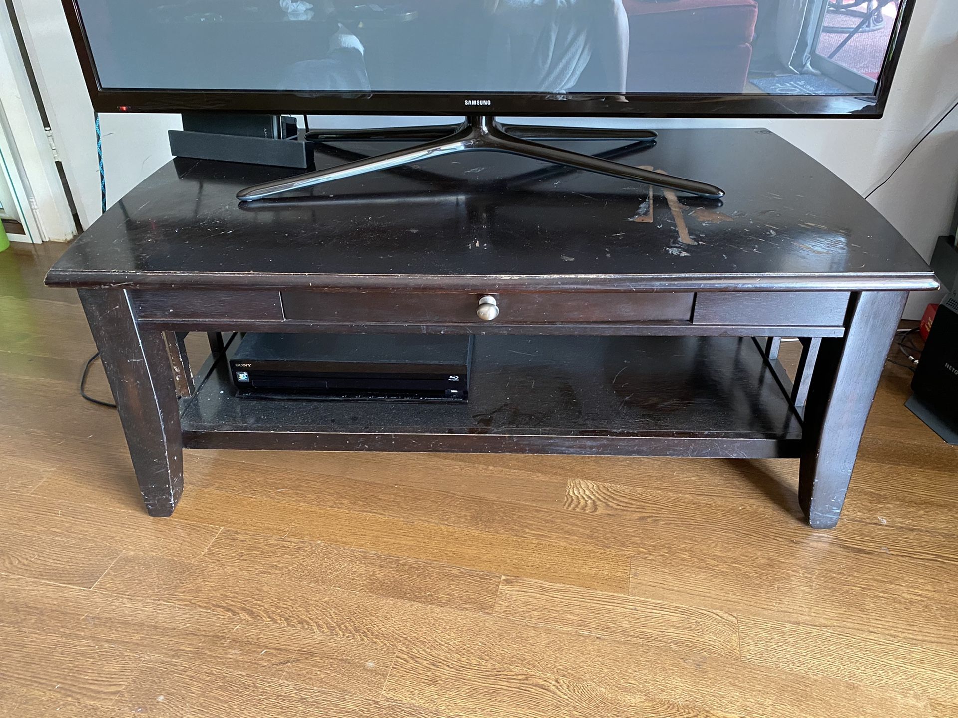 Black coffee table/tv stand