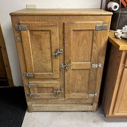 Antique Ash Ice box/Refridgerator