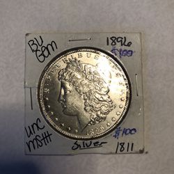 1896 P Silver Morgan Dollar 