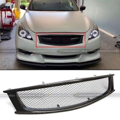 2010-13 Infiniti G25 G37 Q40 Sedan Carbon Fiber Badgeless Mesh Grill Grille