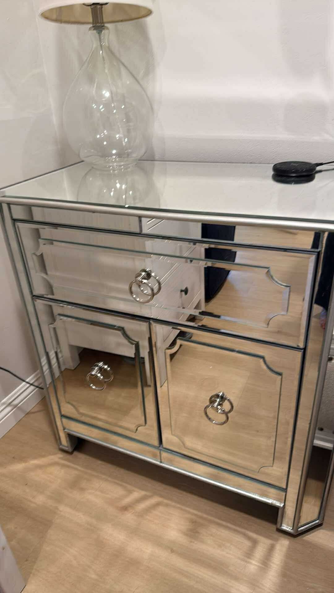 Z Gallerie Mirrors Nightstand