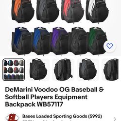 DeMarini Voodoo OG Baseball & Softball Players Equipment Backpack WB57117